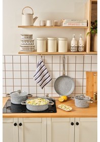 Resim Karaca Biogranit Nare 7 Parça Tencere Seti Mavi 