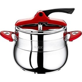 Resim Oms 7 Lt Klasik Güveç Düdüklü Tencere 5104G Sade Gümüş 