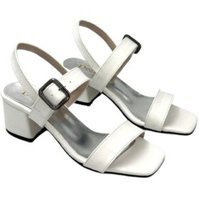 Resim Kindep Desniy Topuklu Kadın Sandalet Beyaz Beyaz 