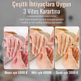 Resim EN SİGA Taşlı Profesyonel Yarım Ay Ring Light Stand Led Işık Tırnak Kirpik Işık Led Manikür Işık Led 