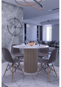 Resim Antolyum Yemek Masası Mutfak Masası 