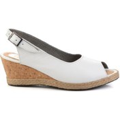 Resim Beyaz Hakiki Deri Kadın Espadril K05582202103 Beyaz 