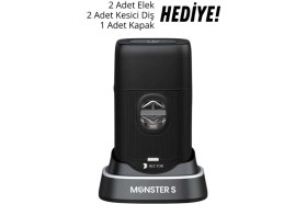 Resim Hector Monster S 8000 Rpm Type-C Tıraş Makinesi Siyah 