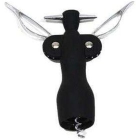 Resim Paslanmaz Çelik Tirbuşon / Şarap Açacağı Siyah 