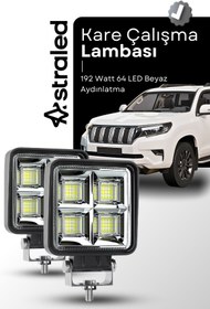 Resim ASTRA LED Off Road Geniş Açı 4 Inç 64 Led Iş Makinesi Kamyon Traktör Projektör Çalışma Sis Lambası 2 Adet 