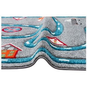 Resim Eko Halı Eko Kids Kds 19 Grey Blue Hav Toz Vermez Çocuk Odası Halısı - 120x180 Gri 