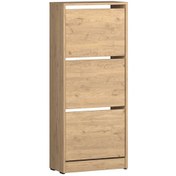 Resim Adore Mobilya Flat Duo Üç Katlı Ayakkabılık Florida Meşe 51x119x26 CM 
