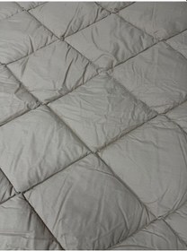 Resim Clasy %100 Pamuk Ranforce Çift Kişilik Yorgan Çift Taraflı Avola V3 Gri-kahve Düz Desenli Kapitoneli Gri 