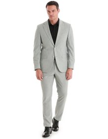 Resim Hatemoğlu Gri Slim Fit Desenli Mono Yaka Klasik Takım Elbise 33202024c005 328 Gri 
