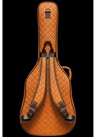 Resim Klasik Gitar Çantası-kılıfı-kalın-gigbag-kahverengi Kapitoneli-suni Deri 