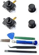 Resim Hzxkqmil 2pcs Analog Joystick for Meta Quest 2 Controller, Thumb Stick Control Sensor Module Replacement for Oculus Quest 2 Controller, Include Thumbstick Caps Repair Kit 