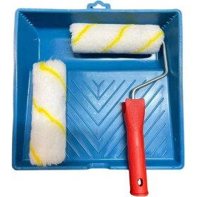Resim Buhobi Iz Bırakmayan Büyük Boya Rulosu Saten Rulo 15 cm + Yedek Başlığı ve Büyük Boyama Kabı 