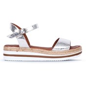 Resim Bueno Shoes Gümüş Deri Kadın Düz Sandalet 01wq1612 