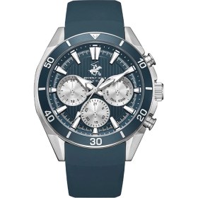 Resim Beverly Hills Polo Club BP3730X.366 Erkek Kol Saati | Mavi Silikon Kordon & Gun Rengi Kasa 