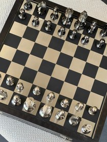 Resim Kingory Metal Ahşap Kutulu Satranç Takımı 