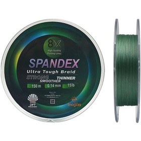 Resim Dft Bojin 8x Spandex 0.14mm Yeşil İp Misina 150mt 