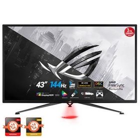 Resim Asus Rog Strix Xg43Uq 43 Gaming Va Freesync 2 Hdr 1000 Hdmi 2.1 3840X2160 1Ms(Mprt) 144Hz Dp Hdmi Usb Mm Vesa 3Yil Elmb,Pivot,Dsc,%90Dci-P3,10 Bit 