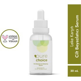 Resim Pure choice leke karşıtı cilt beyazlatıcı serum 30 ml (niacinamide %10 + aha%7 + alpha arbutin%2) 