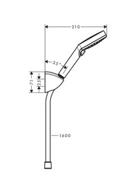 Resim Hansgrohe Vernis Blend Vario Porter Duş Seti 1.6 M Krom 