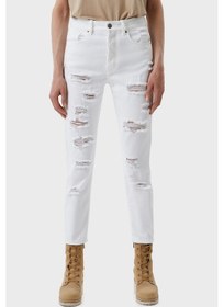 Resim Armani Exchange Bayan Kot Pantolon 3RYJ51 Y1HRZ 1100 BEYAZ Beyaz 