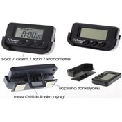 Resim RiverWorld Ev Ve Araç Tipi Dijital Saat Kronometreli Alarmlı Pilli Saat 