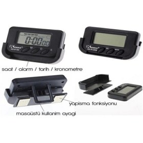 Resim RiverWorld Ev Ve Araç Tipi Dijital Saat Kronometreli Alarmlı Pilli Saat 