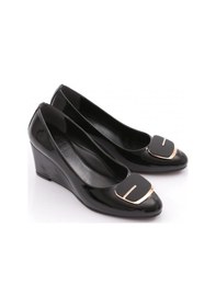 Resim Dgn 25326 Kadin Silver Taşli Tokali Dolgu Taban Ayakkabi 25326-2428-R1643 Siyah 