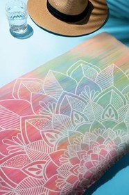 Resim Dijital Baskı Plaj Deniz Havlusu Mandala Desenli Peştamal HVL0152 