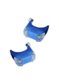 Resim Slikonlu Ledli Mavi Renkli Bisiklet Lambası 2 Adet Pilli Pil Dahil İkaz Lambası Mavi 