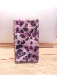 Resim Nesgıft Pembe Leopar Swarovski Taşlı Kalın Sigara Kutusu 