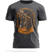 Resim Scramble Motorsiklet T-Shirt Gri 