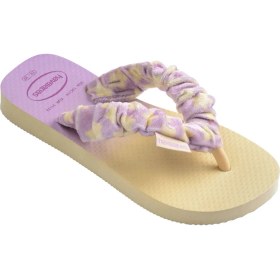 Resim Havaianas Sarı - Lila Kız Çocuk Plaj Terliği Kıds Fluffy 