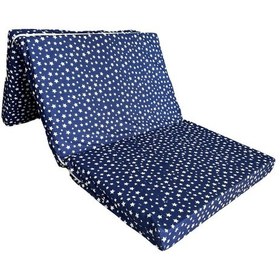 Resim Katlanır Yer Yatağı Ve Tek Kişilik Sünger Katlanır Minder Yatak 90x190x10 Cm-lacivert Yıldız 
