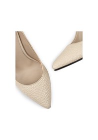 Resim Deery Bej Rengi Hasır Desen Kadın Stiletto Bej 