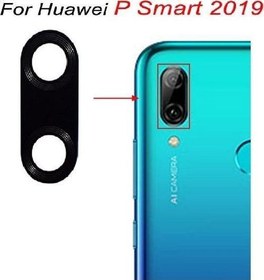 Resim Huawei PSMART 2019 Arka Kamera Camı Lens Yapışkanlı 
