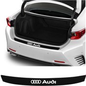 Resim nehay shop Audi Q7 İçin şık tasarım karbon sticker seti Aksesuar Oto Kapı Eşiği özel yeni sticker Karbon 4 Adet 