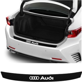 Resim nehay shop Audi Q7 İçin şık tasarım karbon sticker seti Aksesuar Oto Kapı Eşiği özel yeni sticker Karbon 4 Adet 