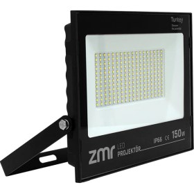 Resim 22586 150 Watt - 220 Volt 6500K IP66 150* Işık Açısı Siyah Slim Kasa Beyaz LED Projektör 