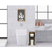 Resim Bk Home Doğal Masif Ahşap Tuvalet Kağıtlığı Ve Dekoratif Retro Ah (551052044) Bk