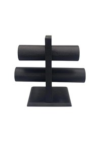 Resim İmera Deri Kumaş Siyah Renk Boy 20 Cm En 24 Cm 2'li T Model Bilezik Sergileme Siyah 