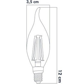 Resim Heka Rustik Led Ampul 8W 3000K E14 Gün Işığı ERD-36 