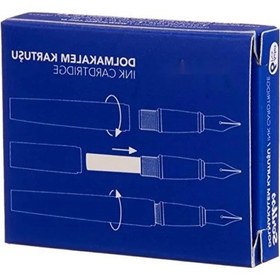 Resim Mavi Dolma Kalem Kartuşu, 6'lı Blister Paket 