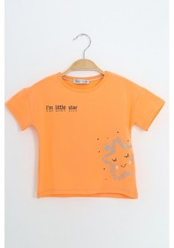 Resim Toontoy Kids Toontoy Kız Çocuk Baskılı Tişört Oranj 