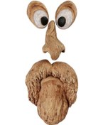 Resim Reedark Bahçe Dekoru: Yaşlı Adam Yüzü Ağaç Heykeli - Paskalya Ve Cadılar Bayramı İçin Eğlenceli Bahçe Süsü 