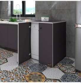 Resim Kenzlife Bulaşık&çamaşır&kurutma Makinesi Dolabı Kapaklı Nurten Gri 90 70 60 Banyo Ofis 