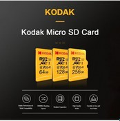 Resim Createtech Kodak 128gb Microsd Kart U3 A1 V30 100mb/s Hızlı 4k Video Kayıt Kamera Drone Telefon Jzr-gy 