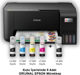 Resim Epson Ecotank L3250 Wi-Fi + Tarayıcı Renkli Çok Fonksiyonlu Tanklı Mürekkep Püskürtmeli Yazıcı - Mürekkepli 