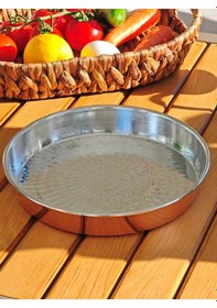 Resim Bakır Fırın Tepsi 24 Cm Beyaz 
