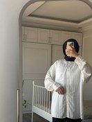 Resim Pamuk Ekru Gömlek 