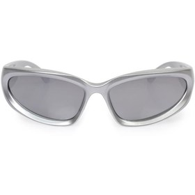 Resim TomyHelf Bisikletçi Gözlüğü Gümüş Çerçeve Gümüş Aynalı Cam Rüzgar Korumalı 